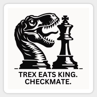 Trex Eats Your King Sticker